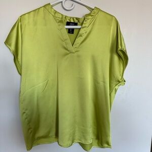 JNY Women's Lime Satin Blouse